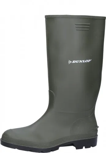 Grüner preiswerter Gummistiefel aus PVC  von Dunlop