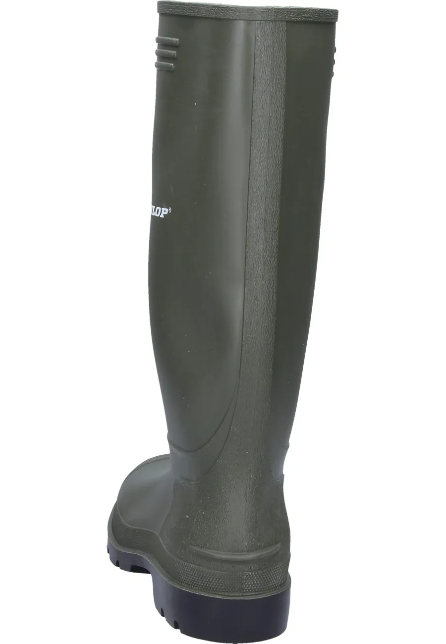 Grüner preiswerter Gummistiefel aus PVC  von Dunlop