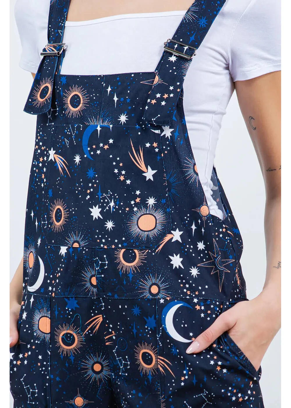 LA Soul Ayla Celestial Space Latzhose Schwarz