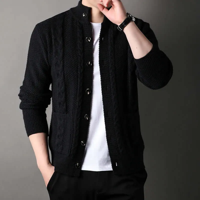 Otis | Herren Elegant Strickjacke | Schwarz