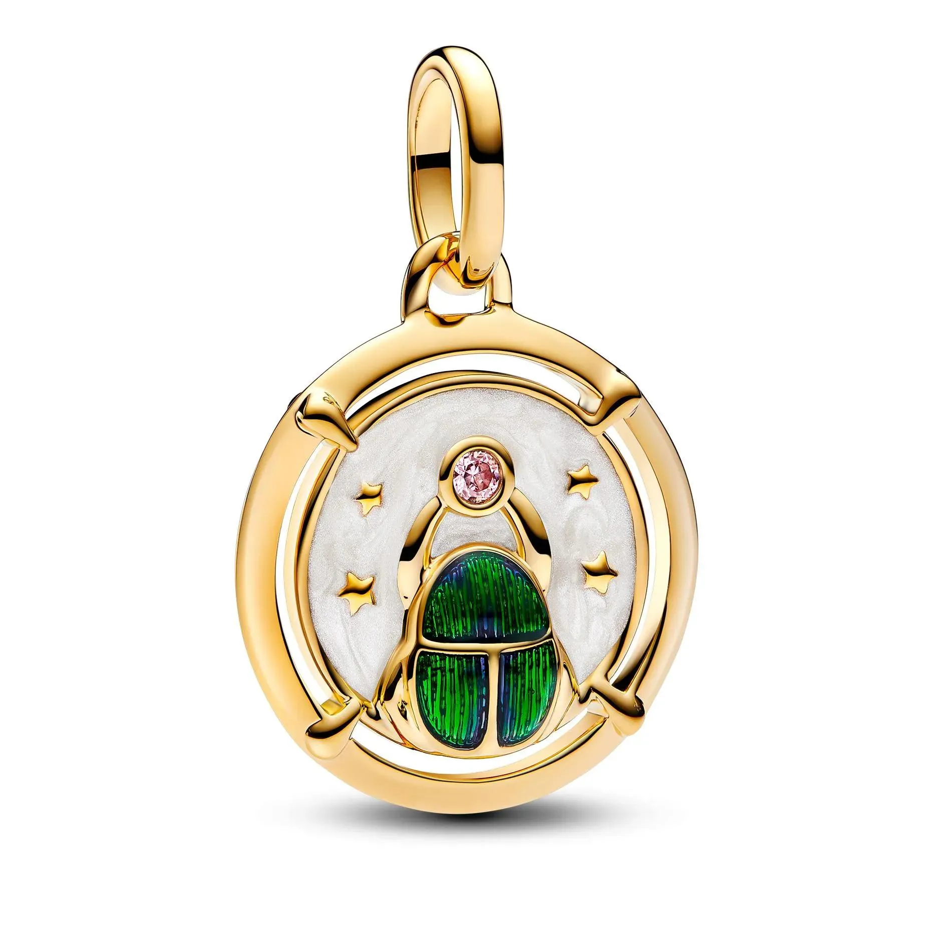   Pandora  Scarab Beetle Medallion Charm Green  Anhänger 