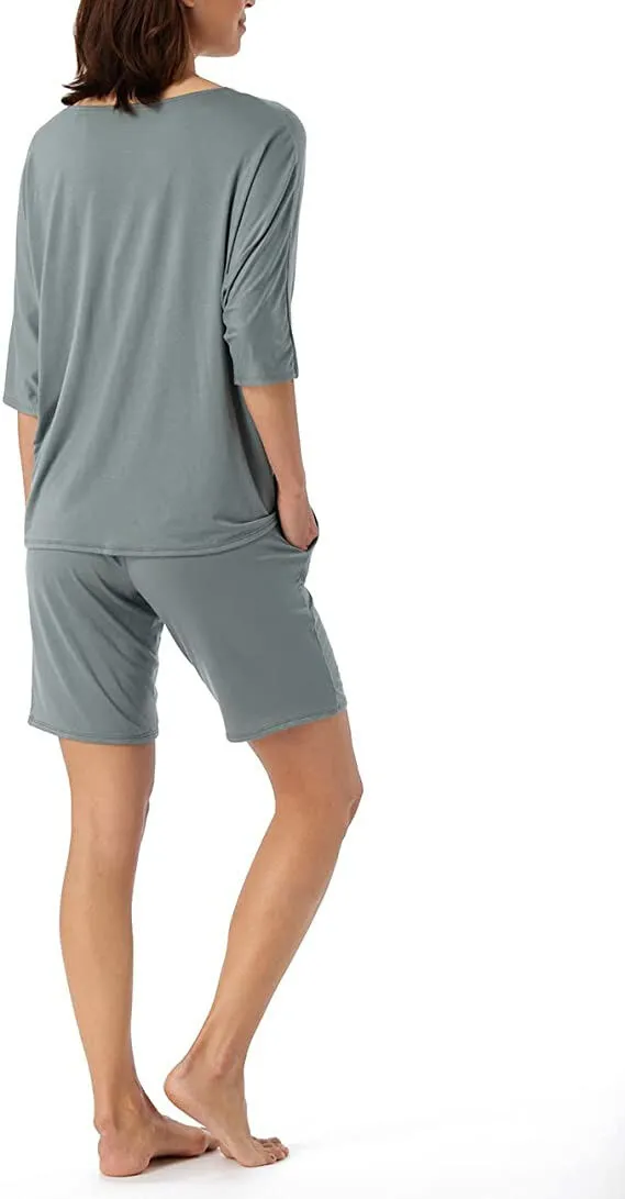 Schiesser Damen Schlafanzug Kurz Pyjamaset