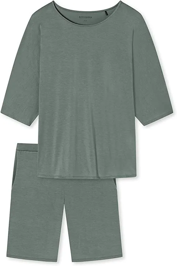 Schiesser Damen Schlafanzug Kurz Pyjamaset